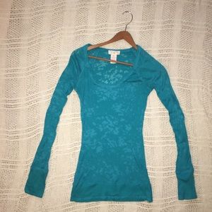 Long Sleeve Speckled See Through Shirt